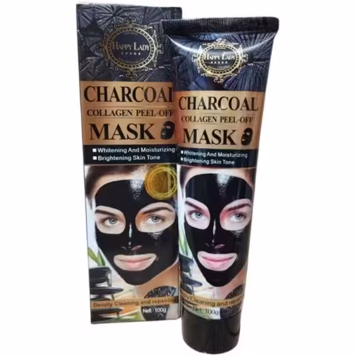 ماسک صورت ذغال تیوپی 100 گرمی هپی لیدی Happy Lady