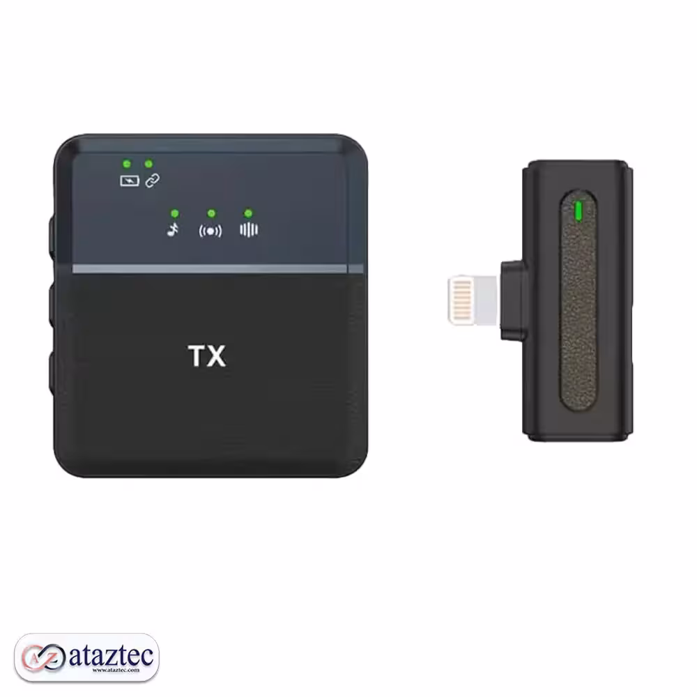 میکروفون یقه‌ای بی‌سیم تکی و دو میکروفون مدل SX8 | برد تا 20 متر و تا 6 ساعت عملکرد مداوم