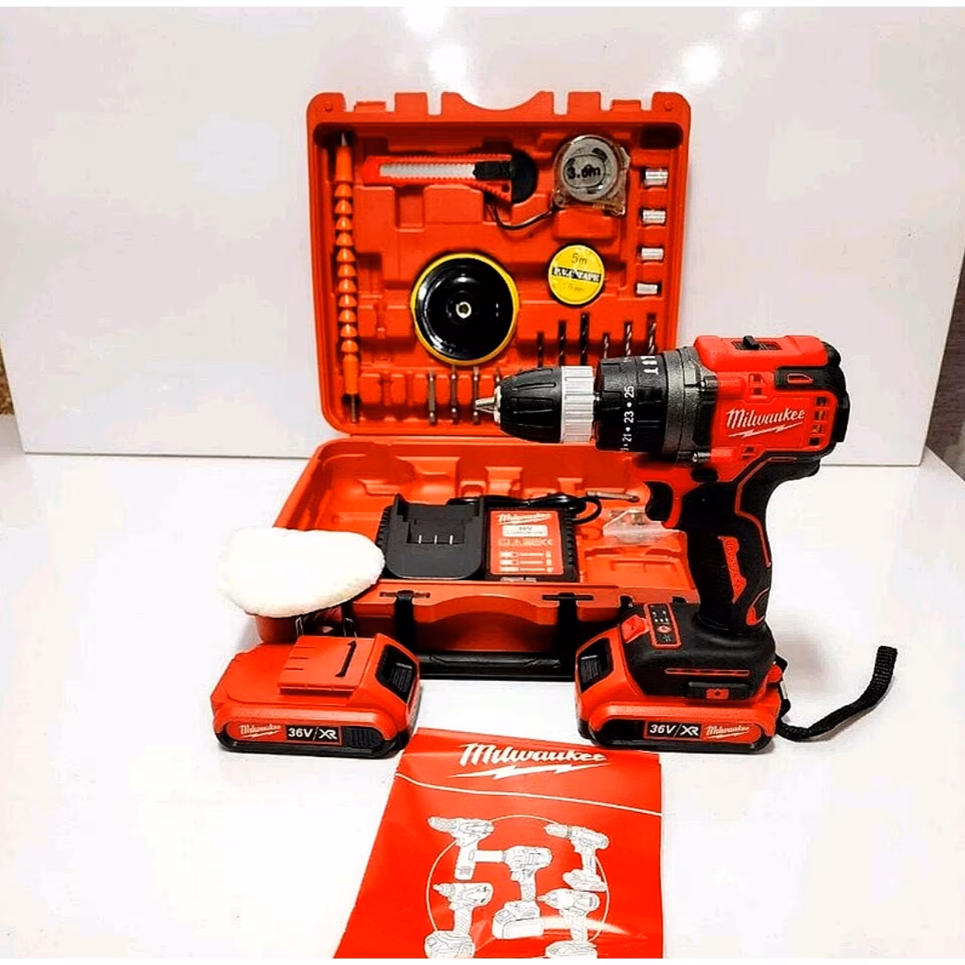 دریل شارژی 36 ولت براشلس چکشی میلواکی سری M36