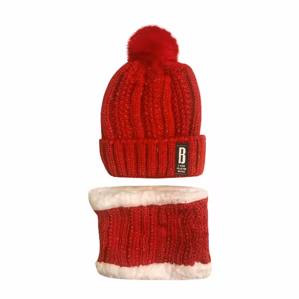 ست کلاه و شال گردن بافتنی زنانه