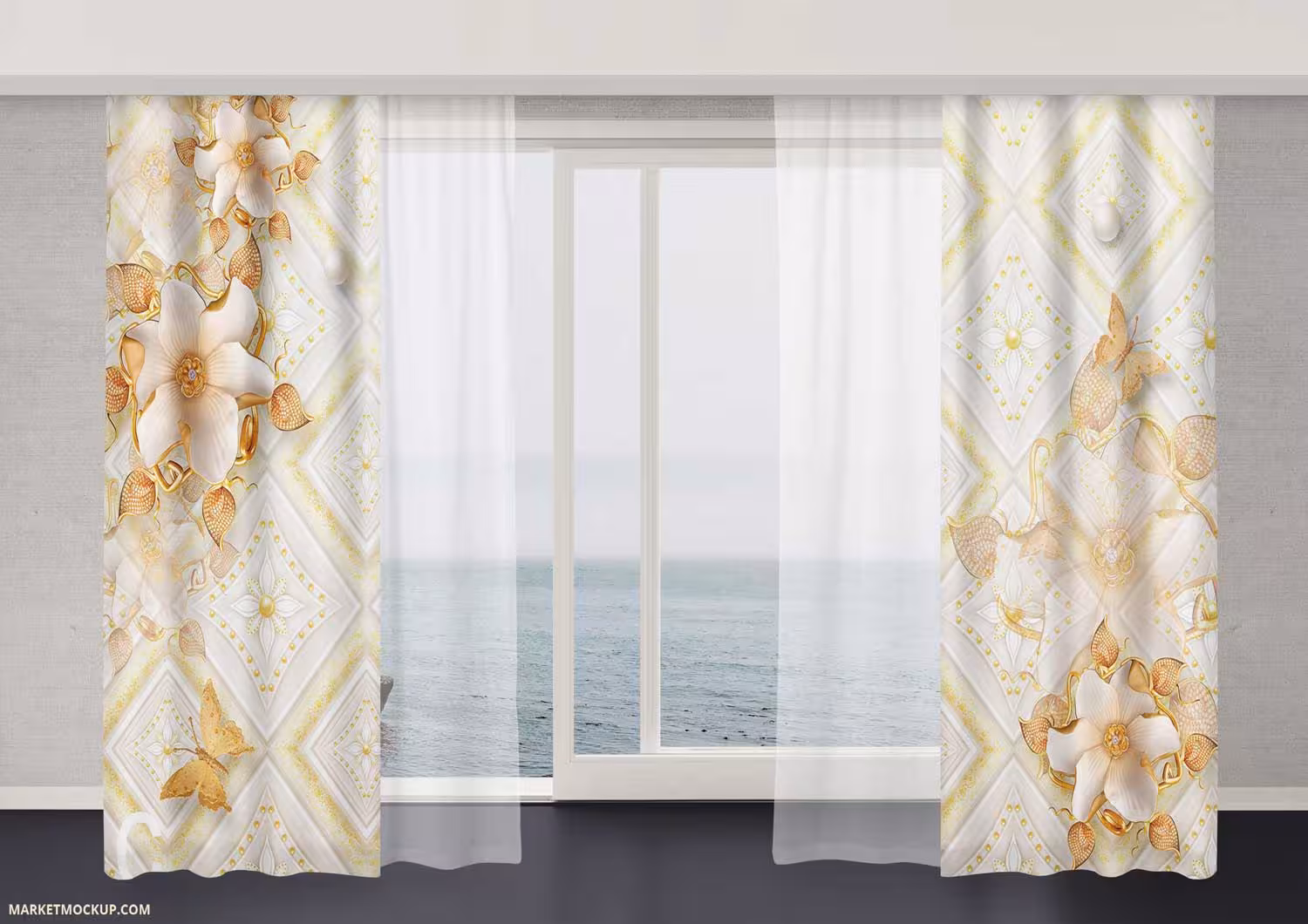 پرده پروانه طلایی