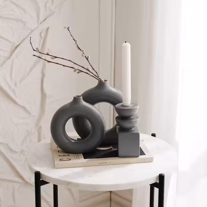 گلدان های رومیزی گرد دوناتی در دوسایز کد 127