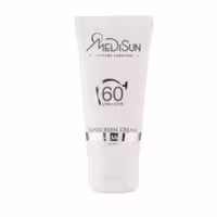 کرم ضد آفتاب بی رنگ مدیسان با SPF60 مناسب آقایان حجم 50 میلی لیتر