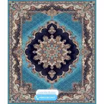 فرش ماشینی تخفیفی طرح نیلا (سرمه ای - آبی - گردویی )