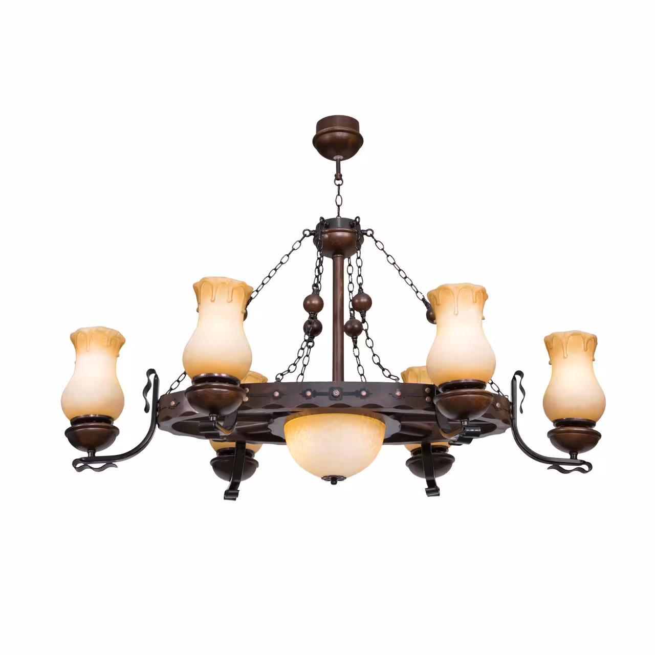 لوستر چوبی تایتانیک 6 شعله