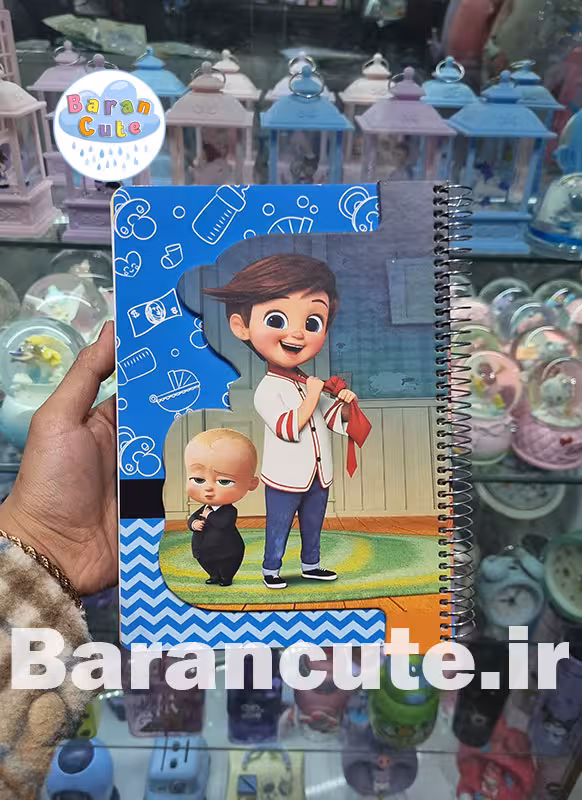 دفتر 100 برگ جلد سخت حاشیه دار طرح بچه رییس