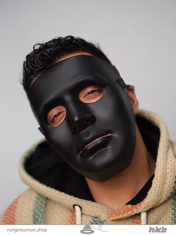 نقاب صورت مشکی درجه 1  Black face mask