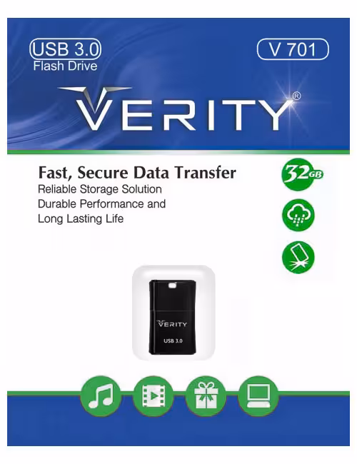 فلش مموری وریتی مدل V701 USB3 ظرفیت 32 گیگابایت