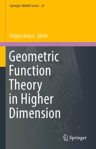 خرید و دانلود نسخه کامل کتاب Geometric function theory in higher dimension