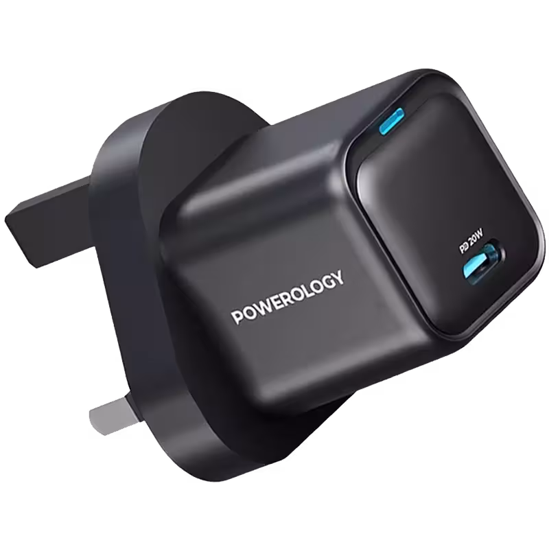 شارژر دیواری فست شارژ تایپ سی 20 وات پاورولوژی PWCUQC016
