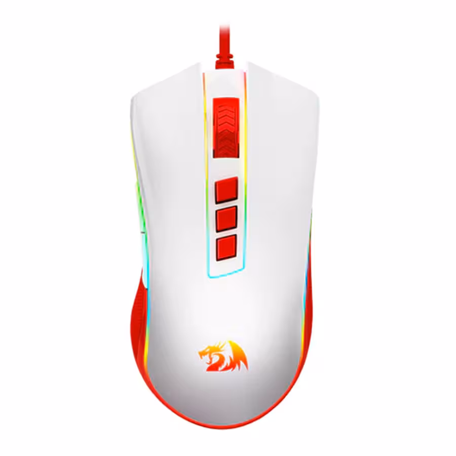 قیمت و خرید ماوس گیمینگ باسیم ردراگون مدل COBRA M711C Red White | یاس ارتباط