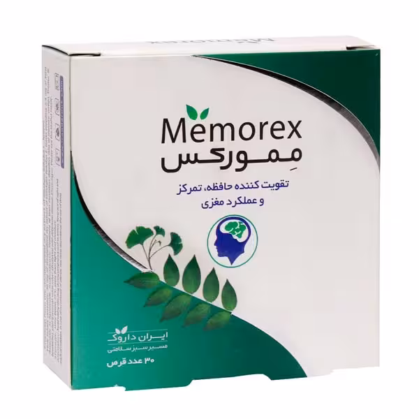 قرص ممورکس ایران داروک بسته 30 عددی