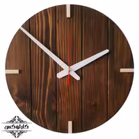 ساعت چوبی ساده