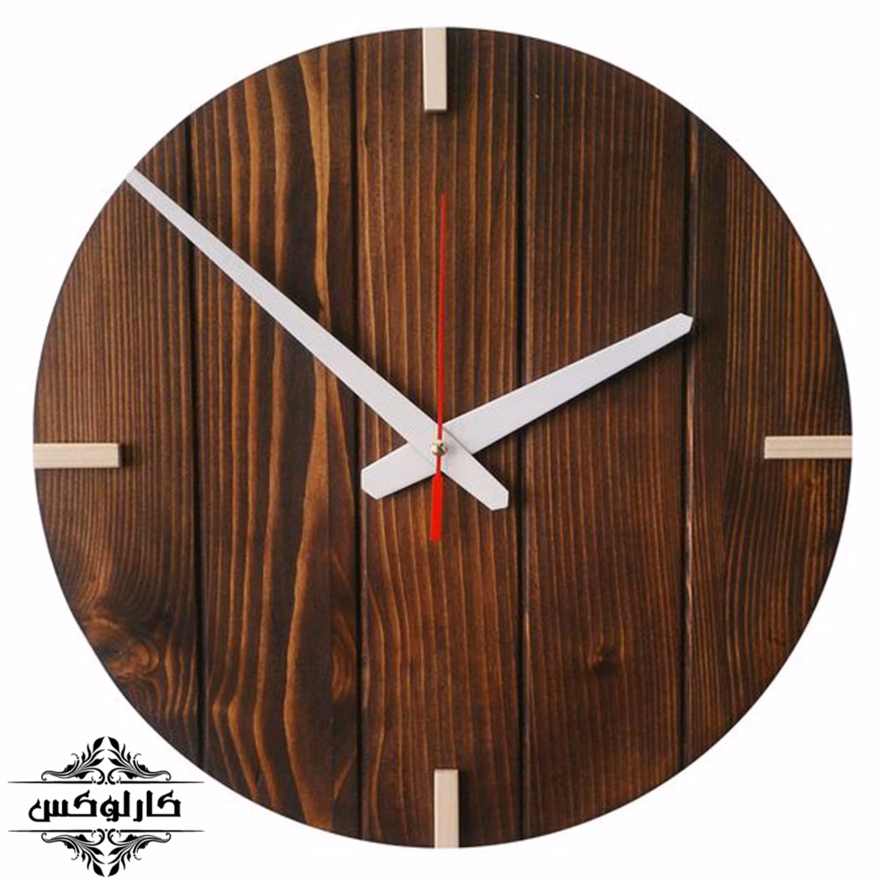 ساعت چوبی ساده