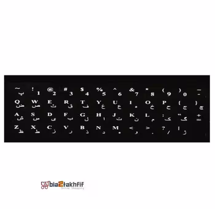 برچسب حروف فارسی کیبورد مدل black design