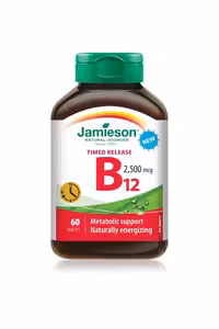 قرص ویتامین B12 مقدار 2500 میکروگرم Jamieson - بسته 60 عددی