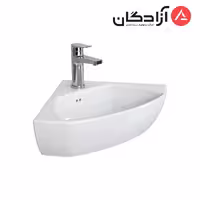 روشویی روکابینتی چینی کرد مدل آرین گوشه 38، با طراحی زیبا و کارآمد، مناسب برای حمام‌های کوچک و فضاهای محدود.