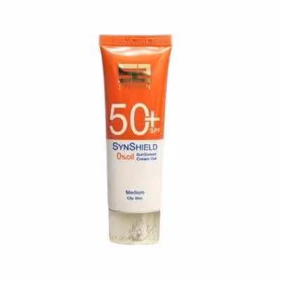 کرم ژل ضد آفتاب 50  SPF، رنگی (مدیوم)، مناسب پوست چرب