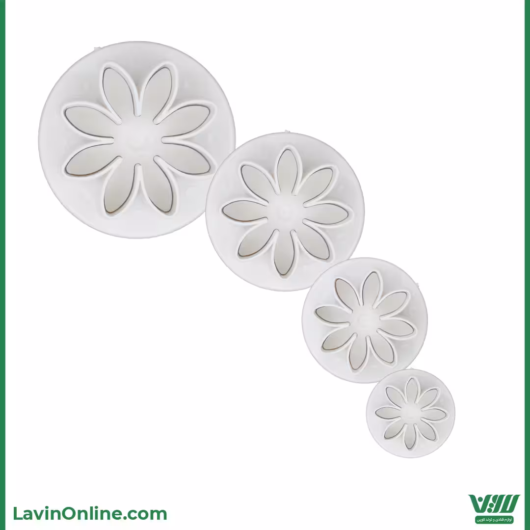 کاتر فشاری گل مینا (4 عددی)