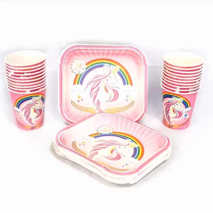 بشقاب لیوان طرح اسب تک شاخ