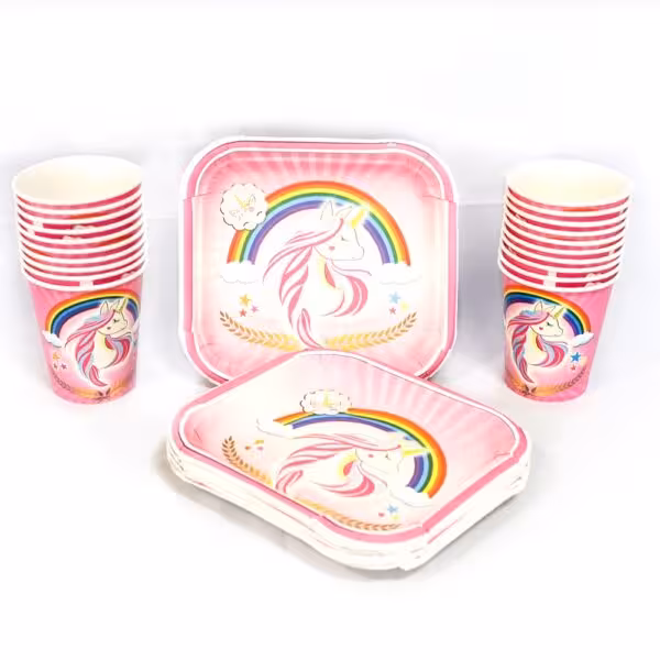 بشقاب لیوان طرح اسب تک شاخ