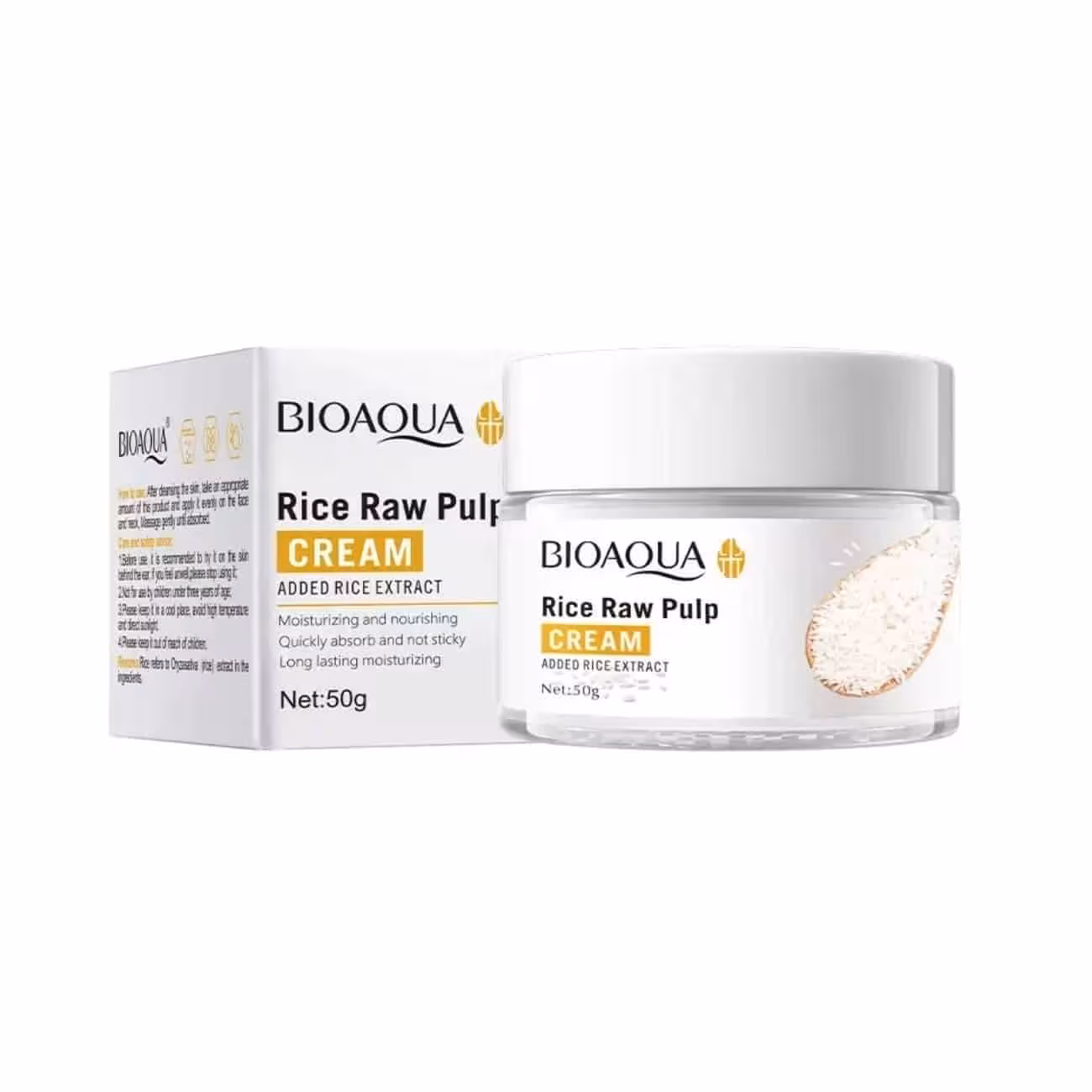 کرم مرطوب کننده بیوآکوا مدل Rice Raw Pulp Cream