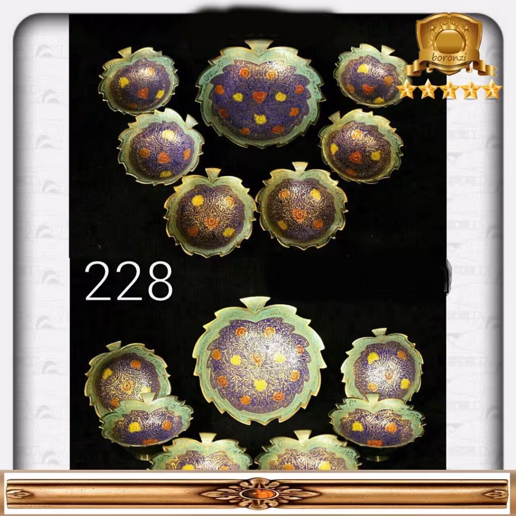 ست آجیل خوری برنجی هندی کد 228