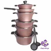 سرویس قابلمه 11 پارچه سانتوزا زرشکی