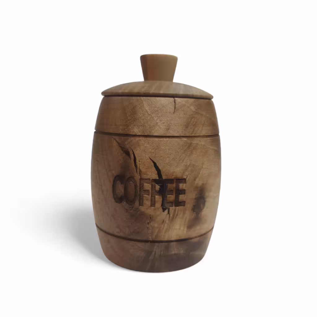 بانکه چوبی قهوه طرح بشکه کد WD6299