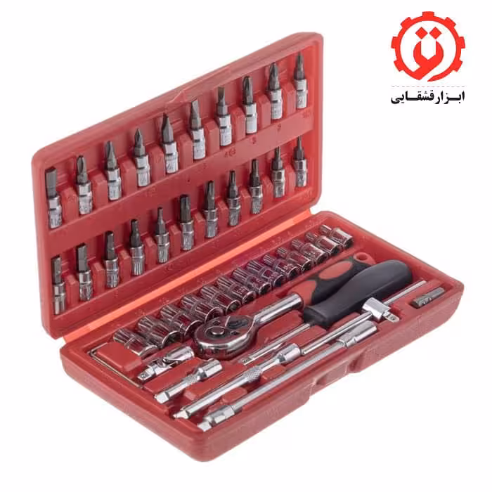 جعبه بکس 46 پارچه بکس و پیچ گوشتی درایو 1/4 HONGTOU