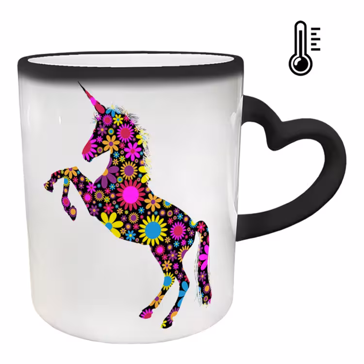 خرید ماگ-لیوان حرارتی  دسته ساده  یونیکورن کد 74