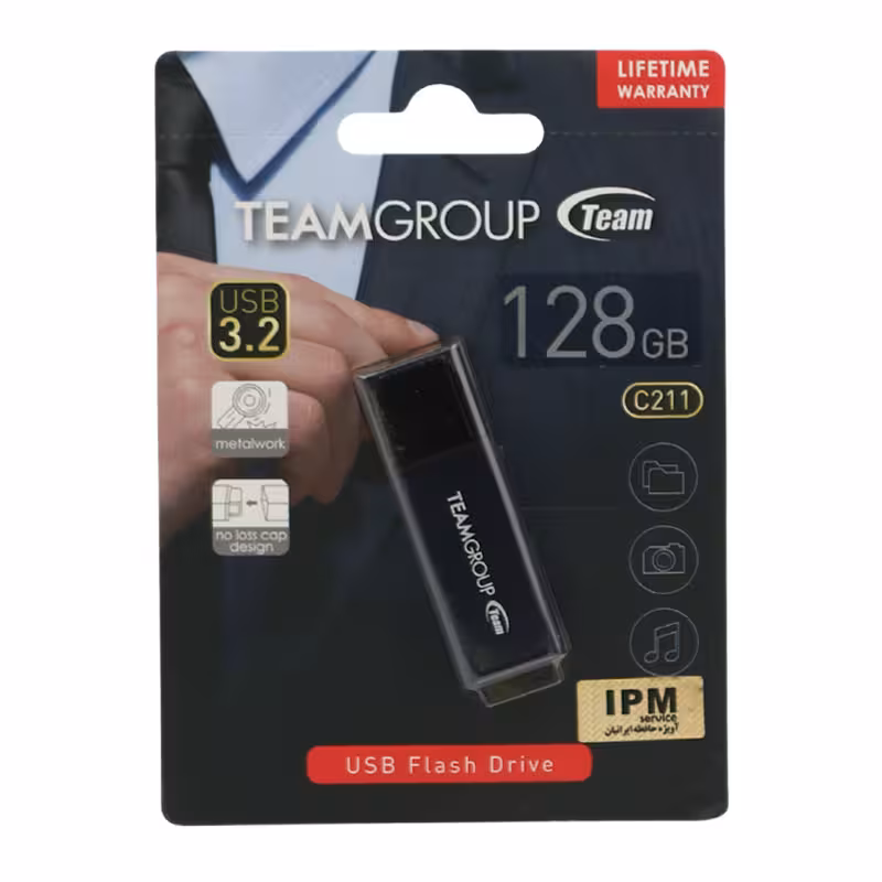 فلش 128 گیگ تیم گروپ Team Group C211 USB 3.2 ظرفیت 128 گیگابایت