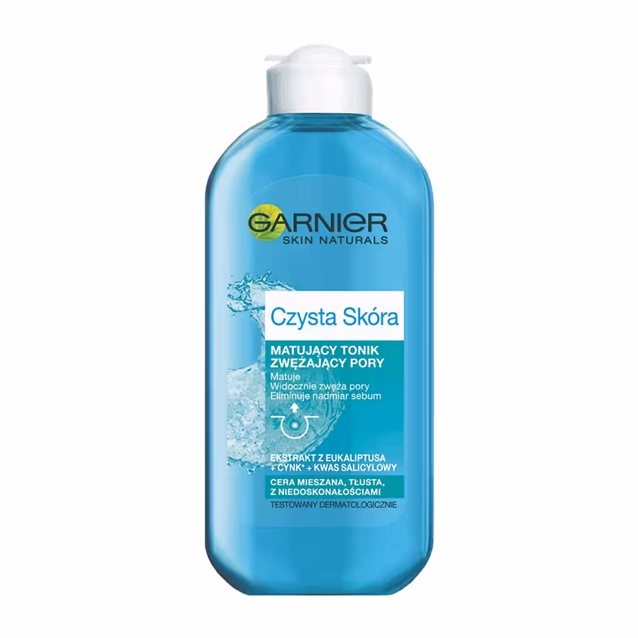 تونر صورت پیور اکتیو (Czysta Skora) گارنیه مناسب پوست چرب و مختلط Garnier Pure Skin Mattifying Tonic 200ml