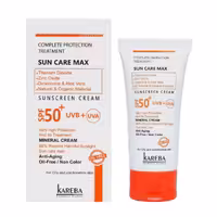 کرم ضد آفتاب کاربا مناسب پوست چرب و مختلط بدون رنگ SPF50