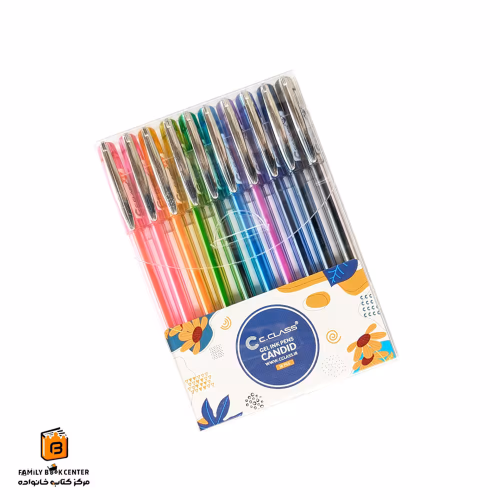 خودکار ژلی بسته ای 10 تایی CANDID سی کلاس (C.CLASS)