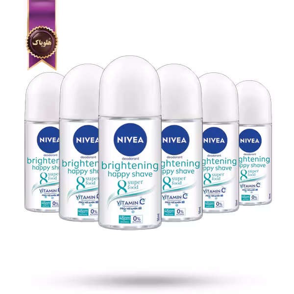 6 عدد مام رول ضدتعریق زنانه نیوا NIVEA مدل روشن‌ کننده Brightening حجم 50 میلی‌ لیتر (اورجینال)