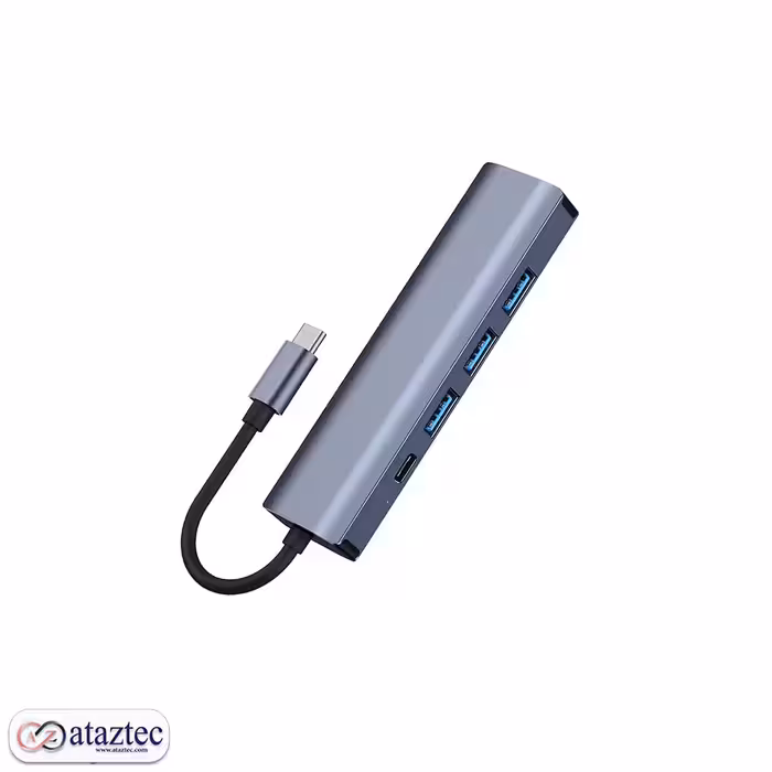 هاب 5پورت Type-c مدلBYL-2302