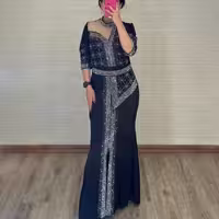 ماکسی مجلسی کرپ مدل همتا