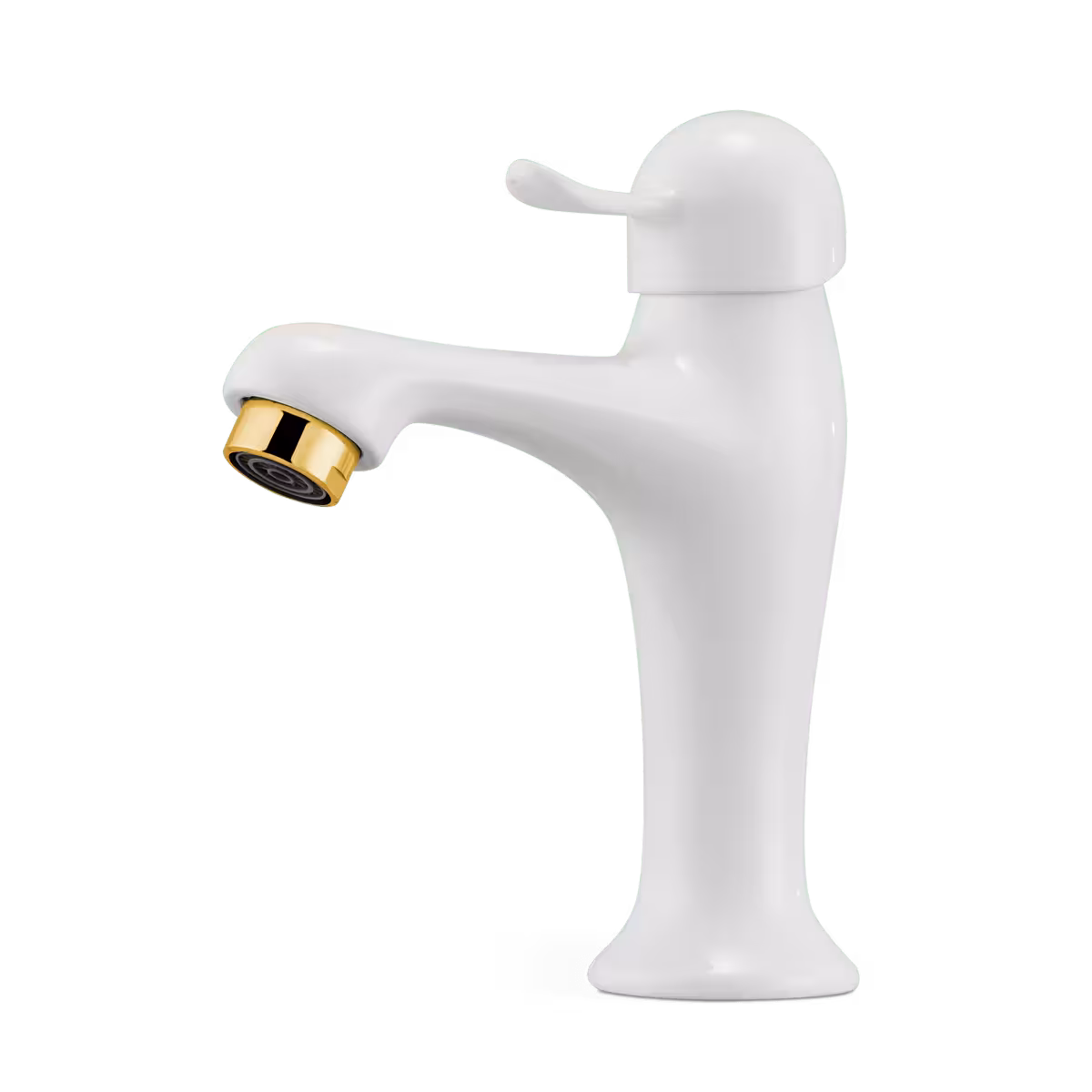 شیر روشویی کاویان مدل تیدا سفید طلایی