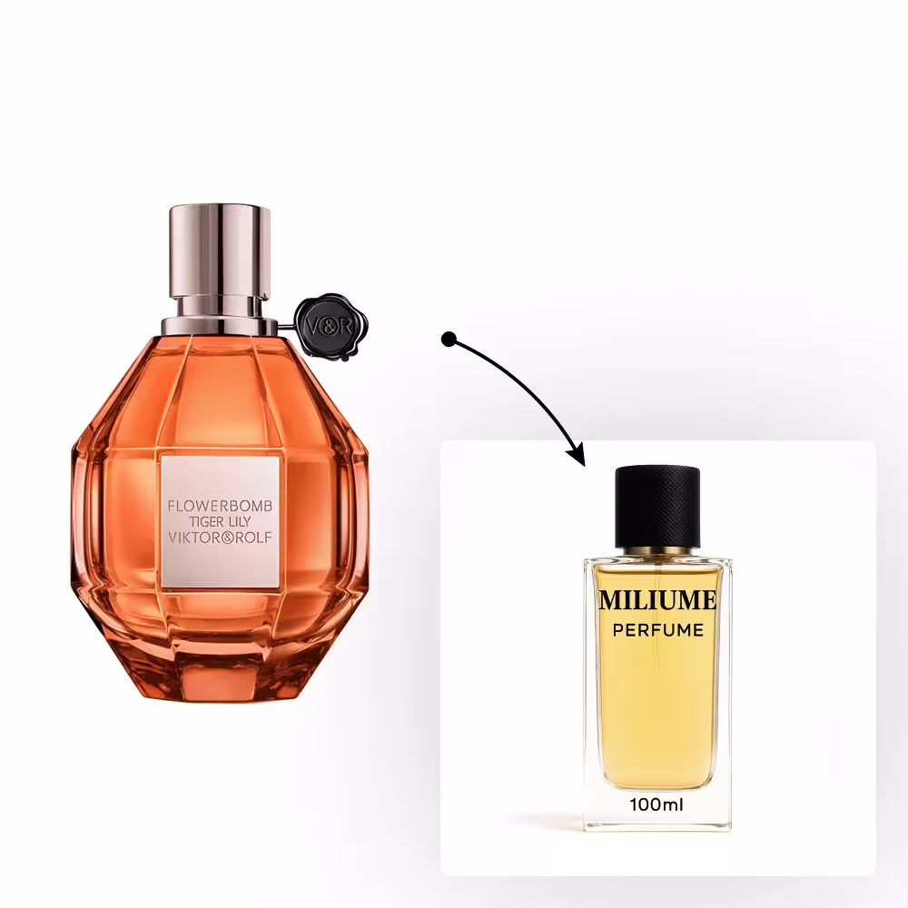 اسانس عطر Viktor&Rolf Flowerbomb Tiger Lily برند Argeville - کد 1097 - ویکتور اند رولف فلاور بمب تایگر لیلی 100ML - میلیوم پرفیوم