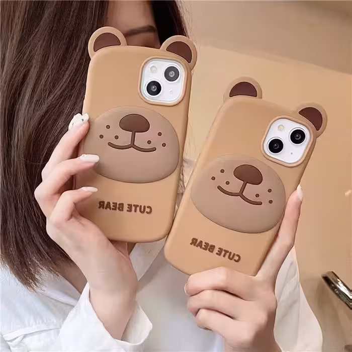 قاب Cute Bear صورت خرسی قهوه ای
