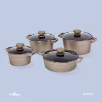 سرویس قابلمه 8 پارچه گرانیتی یونیک مدل Diamond Beige کد UN-8503