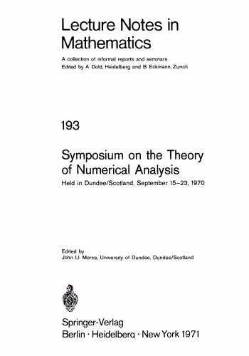 خرید و دانلود نسخه کامل کتاب Symposium on the Theory of Numerical Analysis