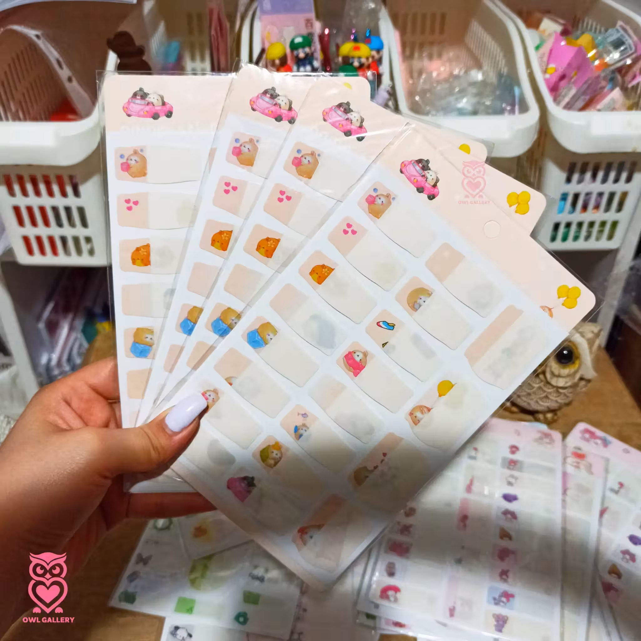 برچسب اسم و فامیلی ضد آب طرح خرگوش وماشین