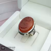 انگشتر عقیق یمنی سرخ خطی و ان یکاد و چهار سلام‌ زیارت عاشورا