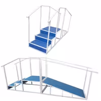 پله و رمپ با حفاظ فلزی (چرم)