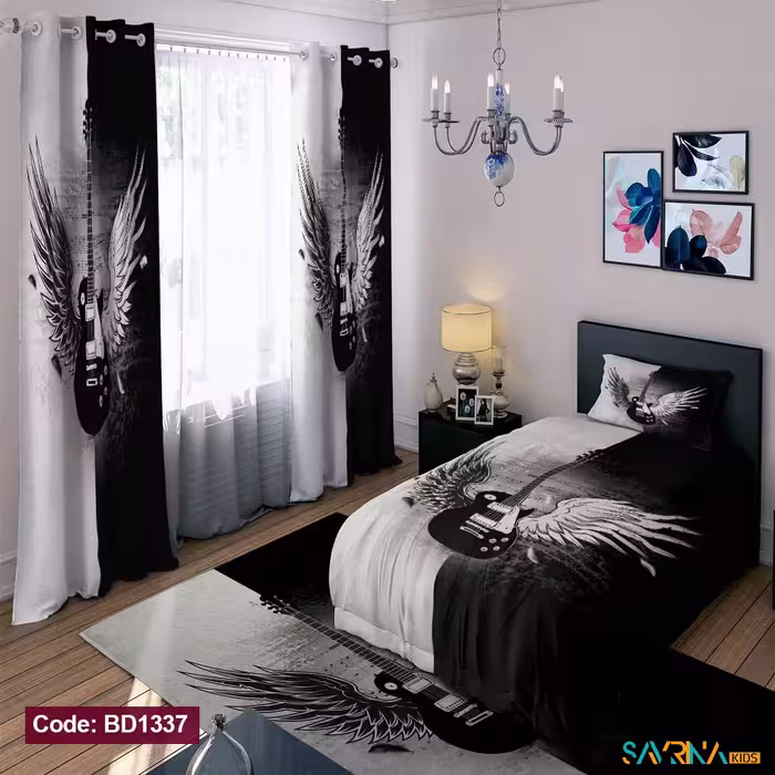 ست اتاق خواب پسرانه طرح گیتار کد BD1337