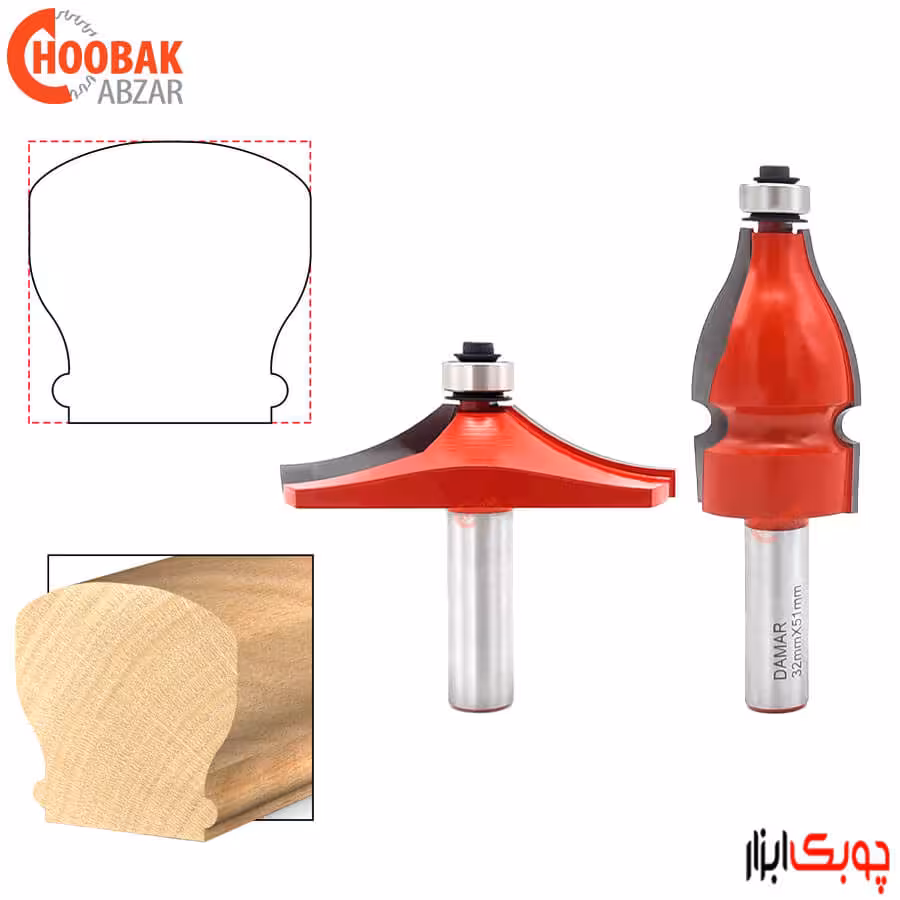 ست تیغ دستگیره نرده راه پله چوبی دامار