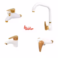 ست شیرآلات سمپو مدل سارا سفید طلایی