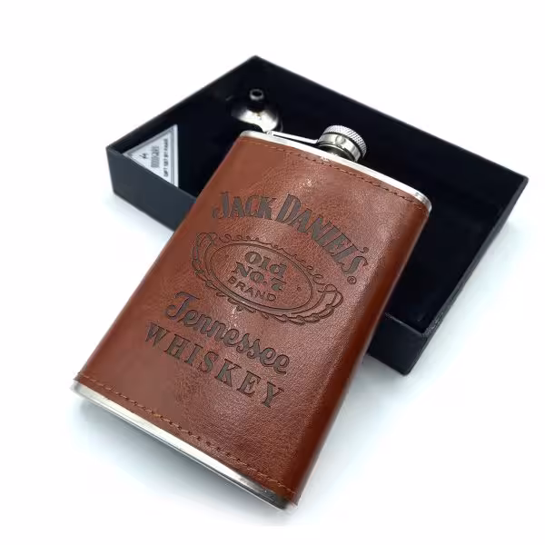 قمقمه جیبی تک چرم مدل جک دنیلز کد L88